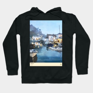 Polperro, Cornwall, Travel poster (Portrait) Hoodie